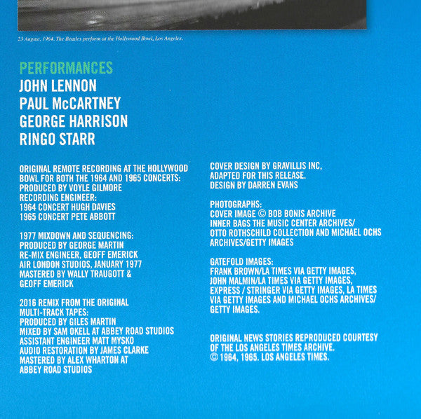The Beatles. Live At The Hollywood Bowl ( Re Mastered Gatefold )