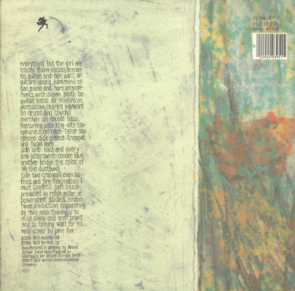 Everything But The Girl. Eden ( Textured Sleeve ) VG+VG - Ad-Astra Records