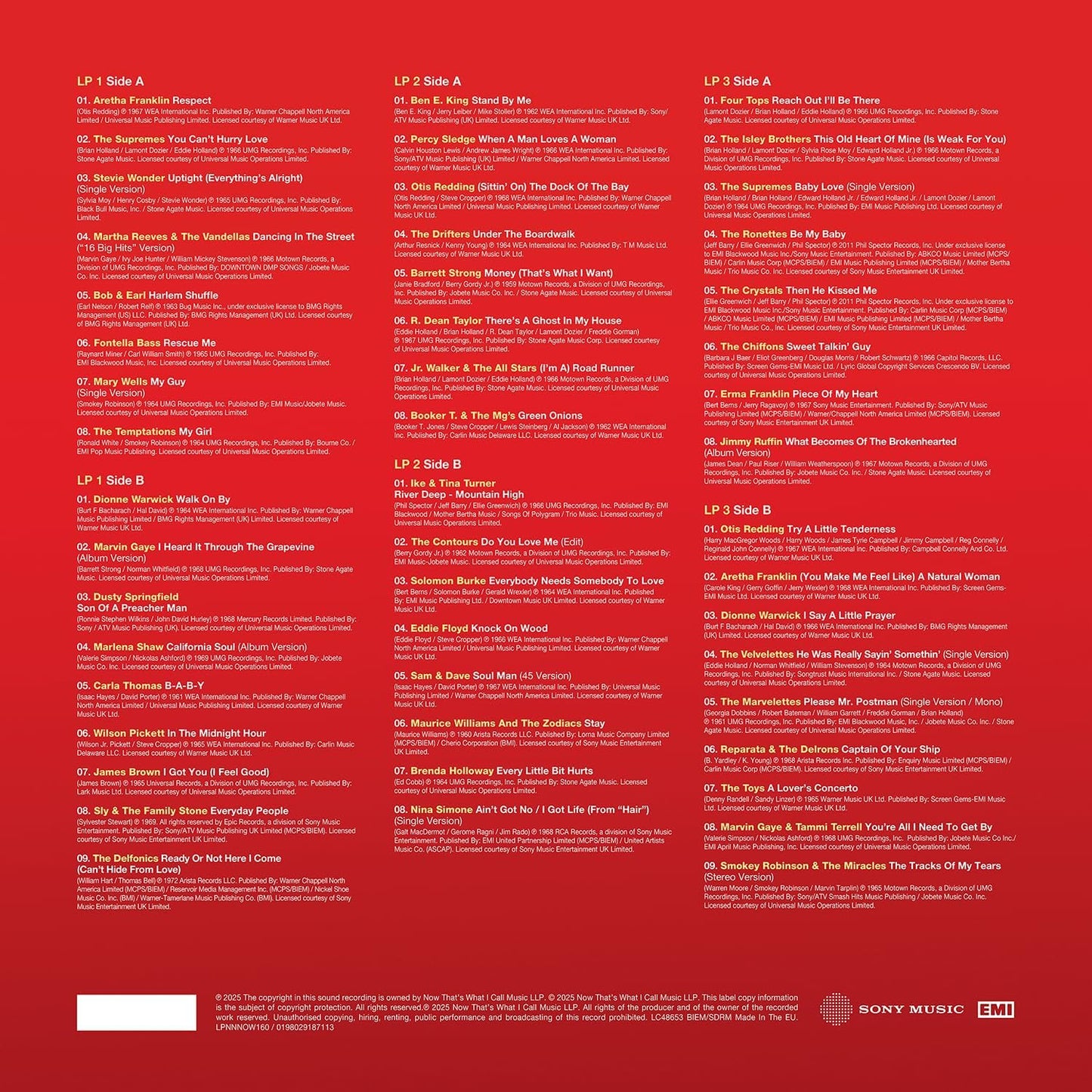 NOW 60'S Soul ( Triple Red Vinyl )