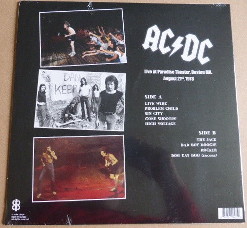 AC / DC Live At Paradise Theater, Boston MA. August 21st, 1978