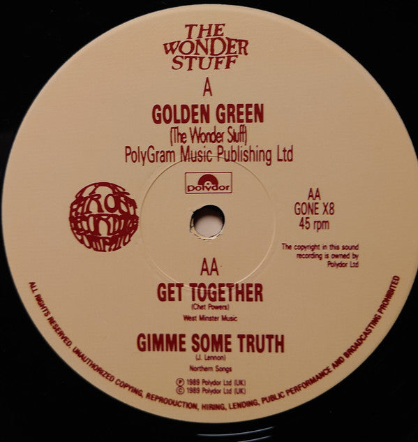 The Wonder Stuff. Golden Green 12"45rpm VG+ VG+