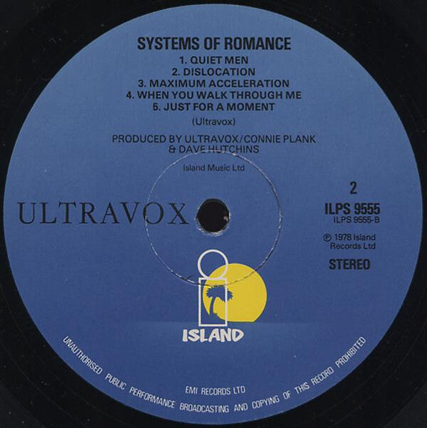 Ultravox : Systems Of Romance VG+VG - Ad-Astra Records