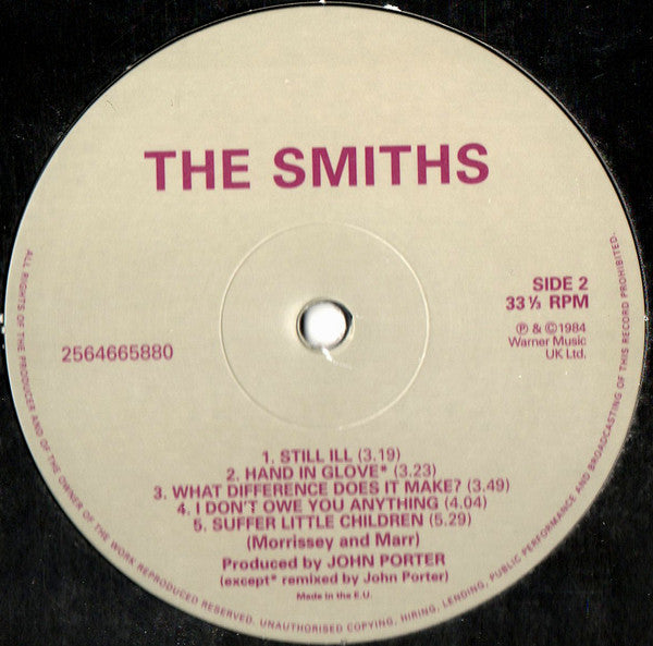 The Smiths. The Smiths ( Re Issue 180g ) VG+VG+