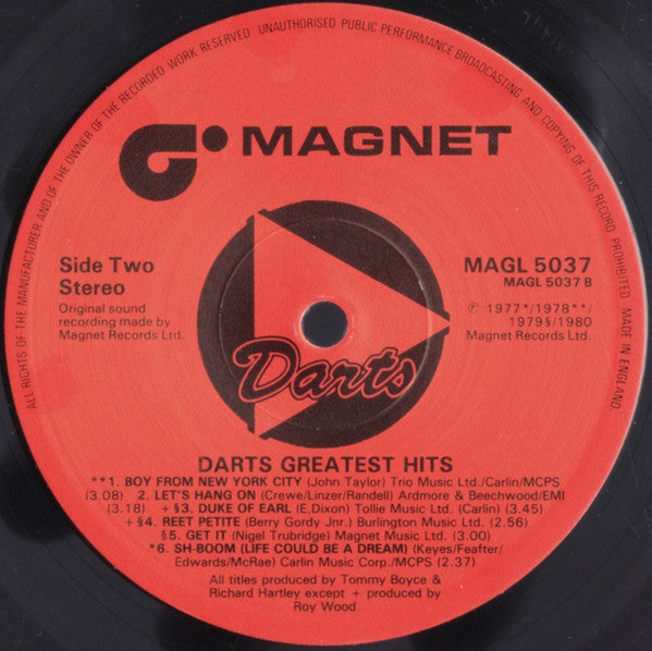 Darts. Greatest Hits VG+VG - Ad-Astra Records