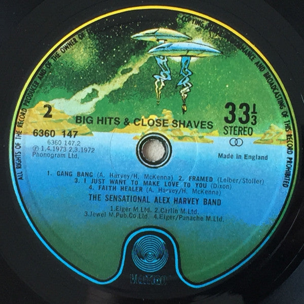 The Sensational Alex Harvey Band. Vambo Rools 'Big Hits And Close Shaves' VG+VG - Ad-Astra Records