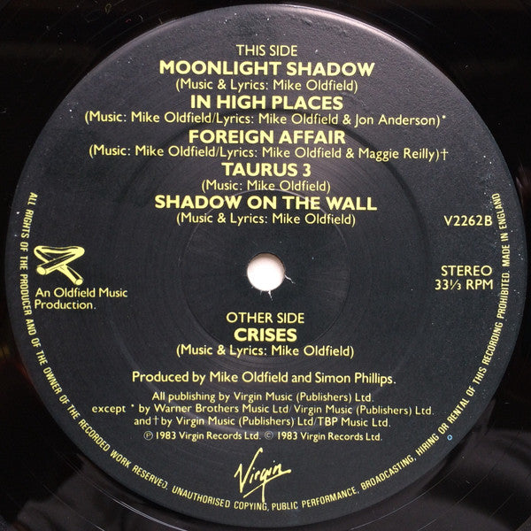 Mike Oldfield. Crises VG+VG