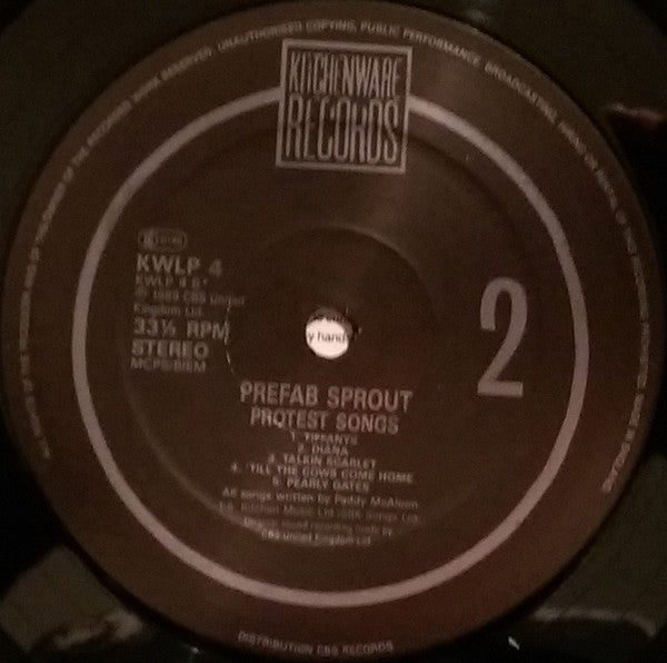 Prefab Sprout. Protest Songs VG+VG