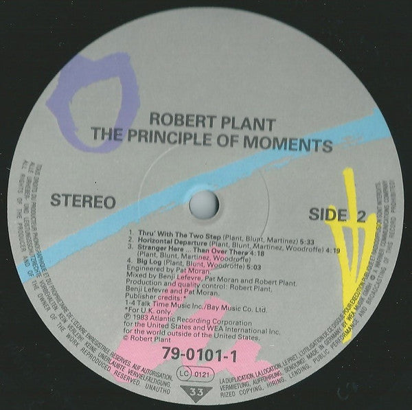 Robert Plant. The Principle Of Moments VG+VG