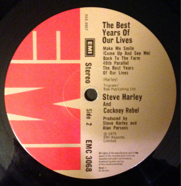 Steve Harley & Cockney Rebel. The Best Years Of Our Lives VG+VG