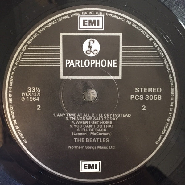 The Beatles. A Hard Day's Night ( Stereo Re Issue ) VG+VG