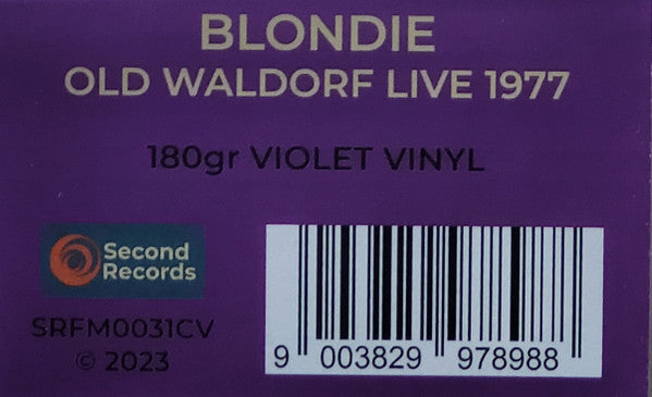 Blondie. Live At Old Waldorf In San Francisco • September 21, 1977 ( Violet 180g )
