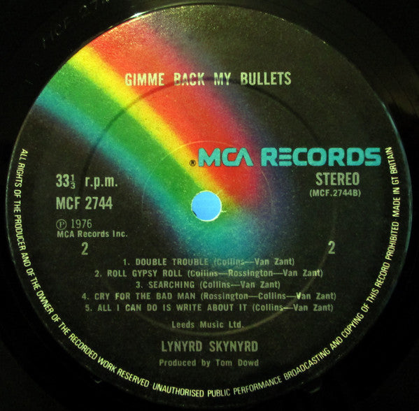 Lynyrd Skynyrd. Gimme Back My Bullets VG+G+