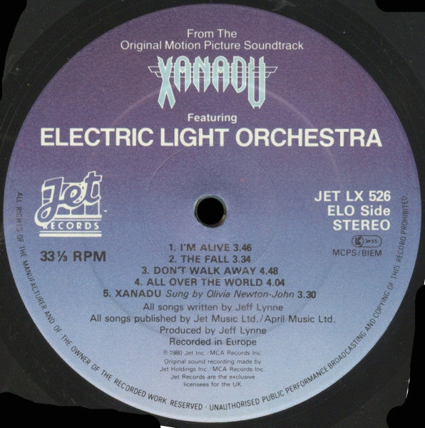 Electric Light Orchestra / Olivia Newton-John. Xanadu (From The Original Motion Picture Soundtrack) VG+VG