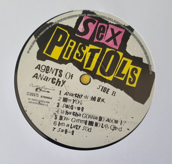 Sex Pistols. Agents Of Anarchy ( "Live Radio Broadcast Best Of Sex Pistols Live On UK & European Radio" 180 grams edition )