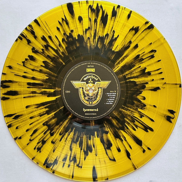 Motorhead. Hammered 20th anniversary reissue. Transparent yellow with black splatter.