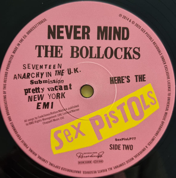 Sex Pistols. Never Mind The Bollocks Here's The Sex Pistols ( Re Issue ) VG+VG+