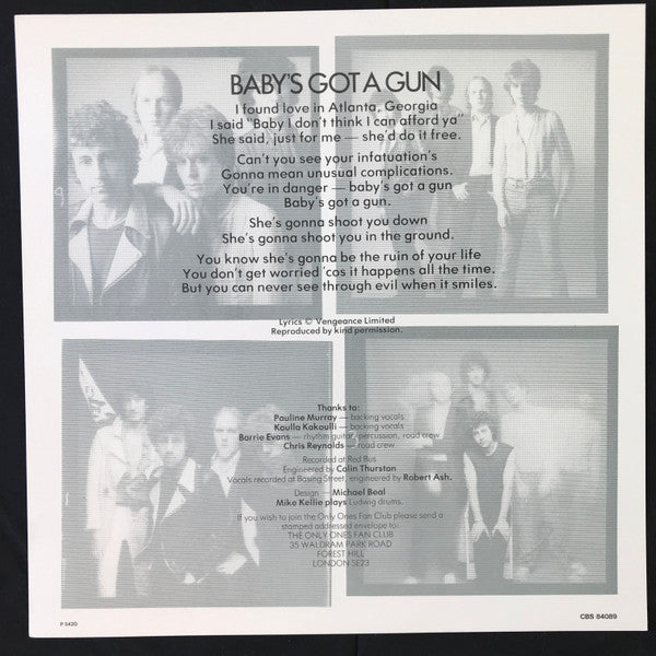 The Only Ones. Baby's Got A Gun VG+VG