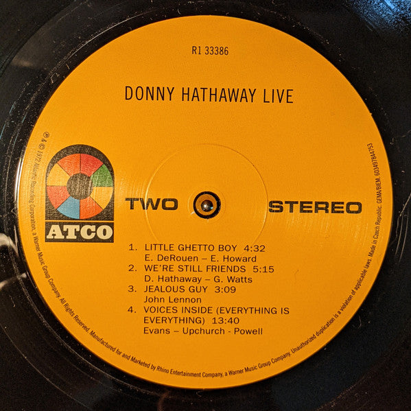 Donny Hathaway. Live ( Record Store Day, Limited Edition, Reissue, Stereo, 180 Gram, Gatefold ) VG+VG+