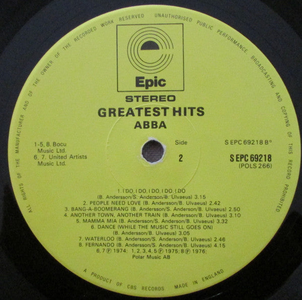 ABBA. Greatest Hits VG VG - Ad-Astra Records