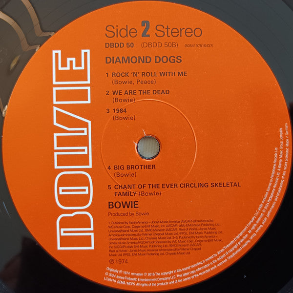 David Bowie. Diamond Dogs ( Gatefold, 50th Anniversary Edition, Half Speed Master )