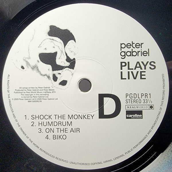 Peter Gabriel. Plays Live ( Remastered, Stereo, 180 Gram, Half-Speed Remaster Double ) VG+VG+