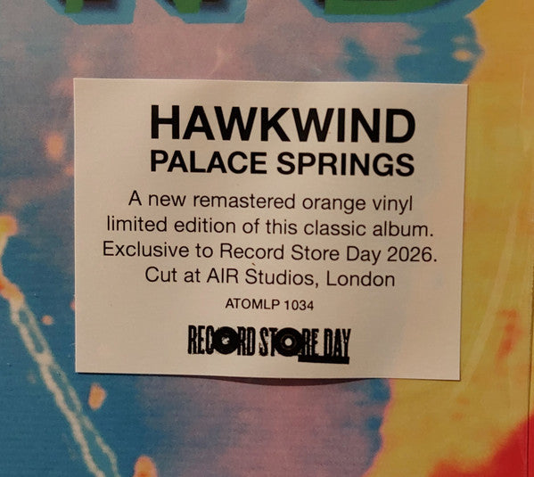Hawkwind. Palace Springs ( Record Store Day, Limited Edition, Reissue, Remastered, Orange )