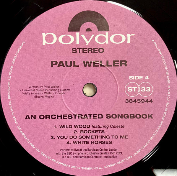 Paul Weller. With Jules Buckley & The BBC Symphony Orchestra ( 2 x LP )