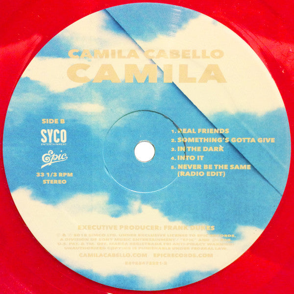 Camila Cabello. Camila ( Ltd Edition Red Vinyl ) VG+VG+