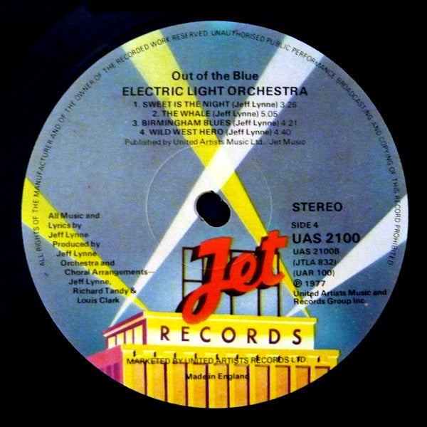 Electric Light Orchestra. Out Of The Blue ( Double ) VG+VG