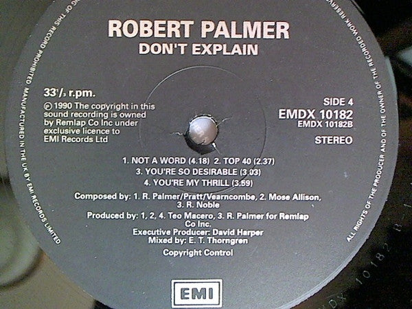 Robert Palmer. Don't Explain ( Double ) VG+VG