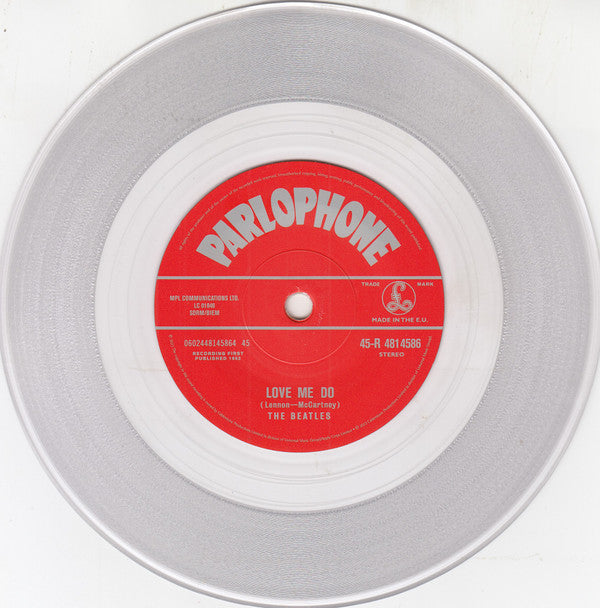 The Beatles. Now & Then / Love Me Do (  7", 45 RPM, Single, Stereo, Clear Vinyl )