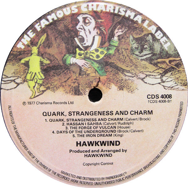 Hawkwind. Quark , Strangeness And Charm VG VG
