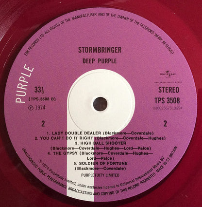 Deep Purple. Stormbringer  ( Ltd Edition Purple Vinyl )