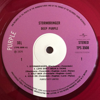 Deep Purple. Stormbringer  ( Ltd Edition Purple Vinyl )