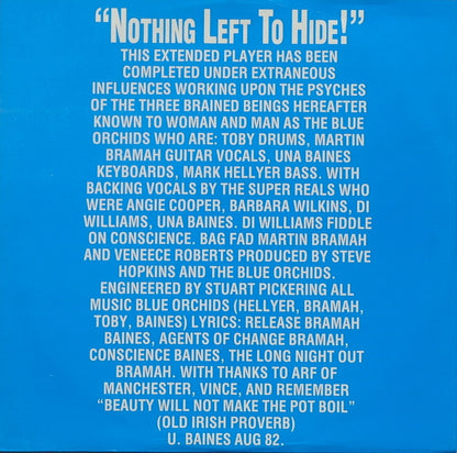 Blue Orchids. Agents Of Change EP 12", 45 RPM VG+VG - Ad-Astra Records