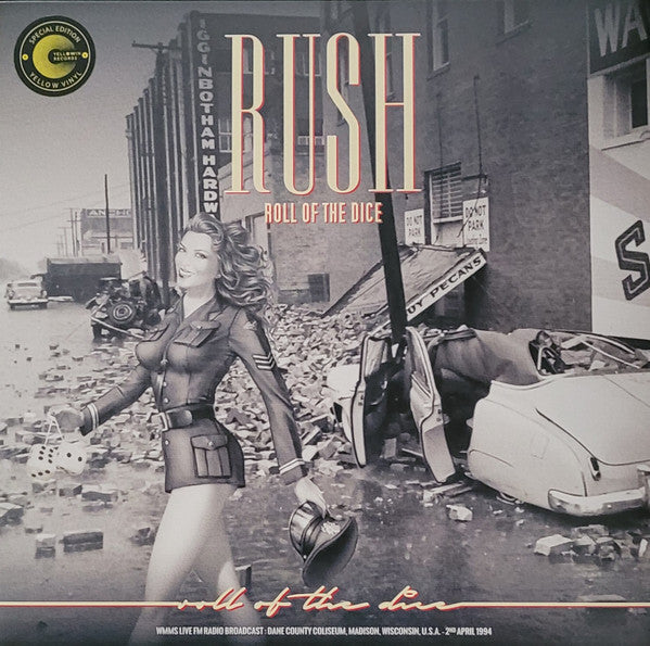 Rush. Roll Of The Dice ( Dane County Coliseum 2nd April 1994 ) Yellow Vinyl - Ad-Astra Records