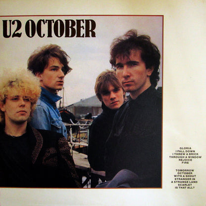 U2. October ( Textured + Inner Round Corners ) VG+VG - Ad-Astra Records