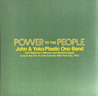 John & Yoko / Plastic Ono Band With Elephant's Memory* – Power To The People (Live At The One-To-One Concert, New York City, 1972)  12" 45rpm ep , RSD , Ltd Edition Yellow Vinyl VG+VG+ - Ad-Astra Records