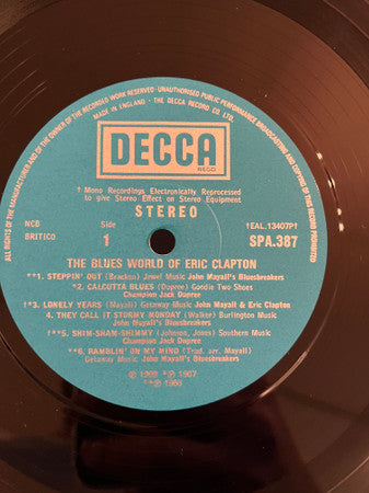 Various. The Blues World Of Eric Clapton VG+VG - Ad-Astra Records