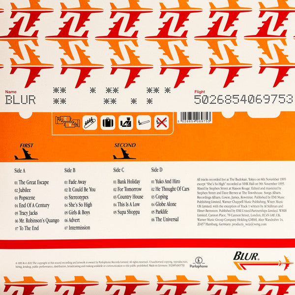 Blur. Live At The Budokan Record Store Day 2026 Release  Limited to 2000 copies