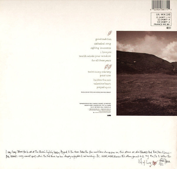 Tanita Tikaram. Ancient Heart VG+ VG