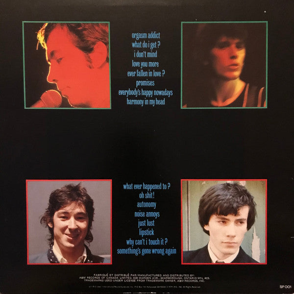 Buzzcocks. Singles Going Steady ( Canadian Custom Labels ) VG+VG