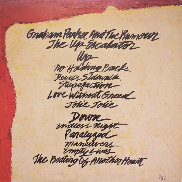 Graham Parker And The Rumour. The Up Escalator VG+VG