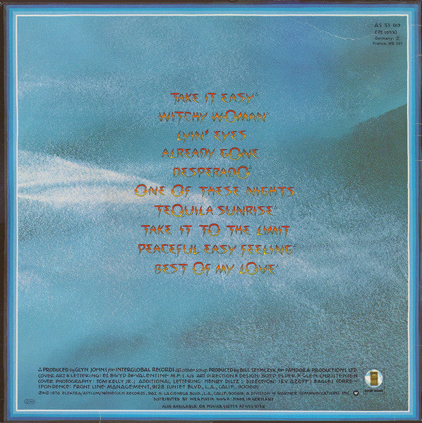 Eagles. Their Greatest Hits 1971 - 1975 ( Embossed German Issue ) ) VG+VG+ - Ad-Astra Records