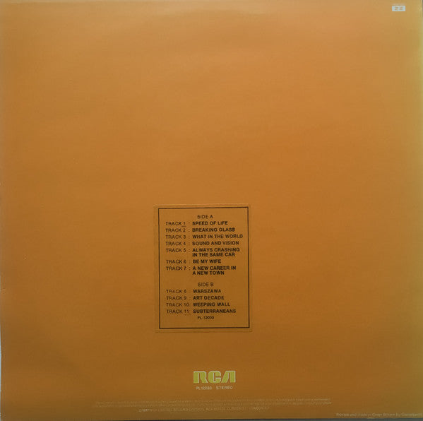 David Bowie. Low ( 1st Issue ) VG+VG - Ad-Astra Records