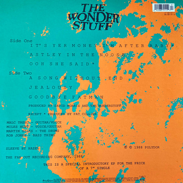 The Wonder Stuff. It's Yer Money I'm After Baby ( 12 " EP 6 Track Canadian Release ) VG+VG+ - Ad-Astra Records