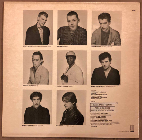 Ian Dury & The Blockheads. Laughter VG+VG