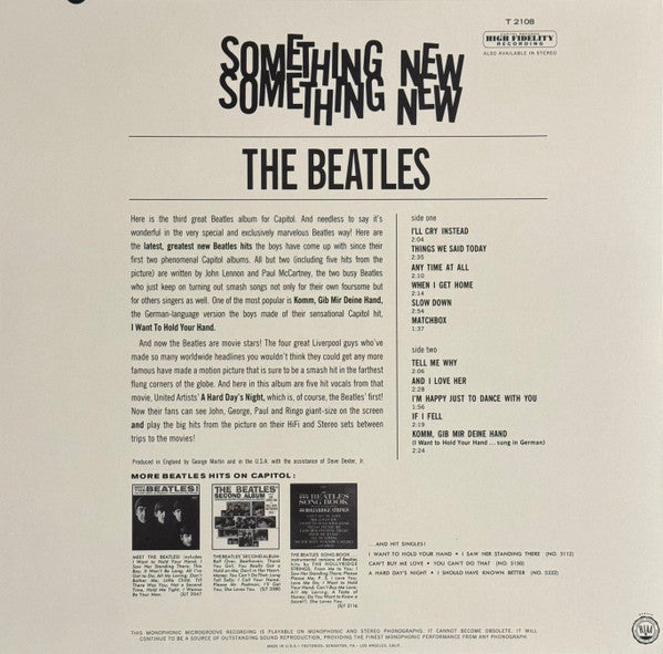The Beatles. Something New ( Reissue, Mono, 180g )