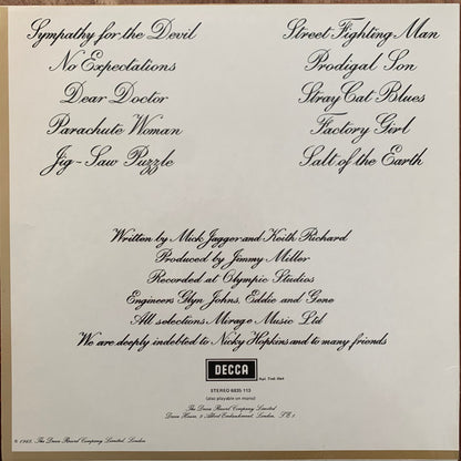 The Rolling Stones. Beggars Banquet ( Dutch Re Issue ) VG+VG