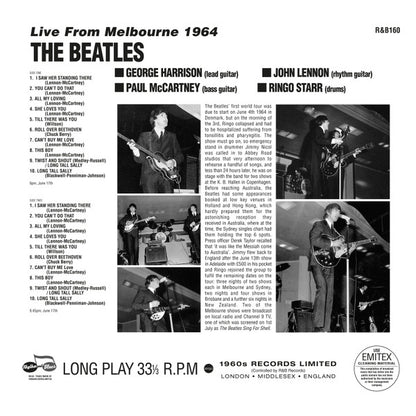 The Beatles. Live From Melbourne 1964  ( Ltd Edition Of 1500 Copies Mono ) - Ad-Astra Records